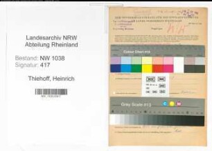 Entnazifizierung Heinrich Thiehoff , geb. 04.03.1893 (Bandagist)