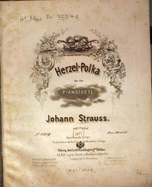 Herzel-Polka : für das Pianoforte ; 188tes Werk