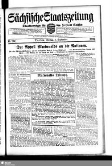 Sächsische Staatszeitung : Staatsanzeiger für den Freistaat Sachsen