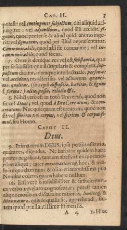 Caput II. Deus