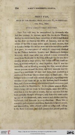 Frost fair, held on the Thames, from January 31, to February the 6th, 1814