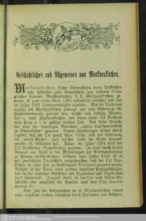 Geschichtliches und Allgemeines von Markneukirchen