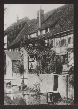 Friedrichstraße und Werre, von der Bleiche aus gesehen. Detmold. Sammlung Starke