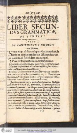 Liber Secundus Grammaticae, de Syntaxi