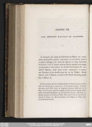 Chapitre VIII. Les Cherifs Hassani Ou Saadiens.