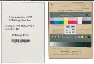 Entnazifizierung Erich Wittburg , geb. 25.04.1902 (Freileitungsmonteur)