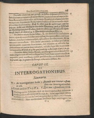 Caput IX. De Interrogationibus.