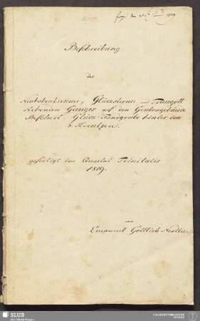 Beschreibung des Neuhohenbirkner, Glücksterner und Traugott stehenden Ganges auf den Grubengebäude Beschert-Glück Fundgrube hinter den 3. Kreutzen - 18.6650 4.