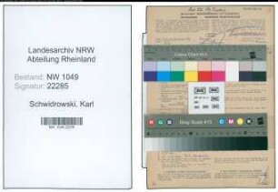 Entnazifizierung Karl Schwidrowski , geb. 17.04.1900 (Stadtinspektor)