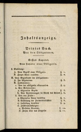 V-XXIV, Inhaltsverzeichnis