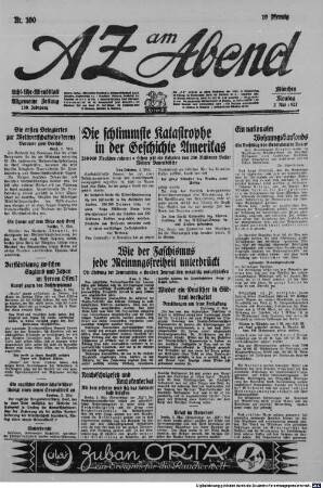 AZ am Abend : Allgemeine Zeitung ; Acht-Uhr-Abendblatt. Jg. 130. 1927, 2. 5. - 30. 9. = 361