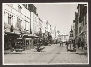 Lange Straße. Detmold. Blickrichtung Norden zum Rathaus