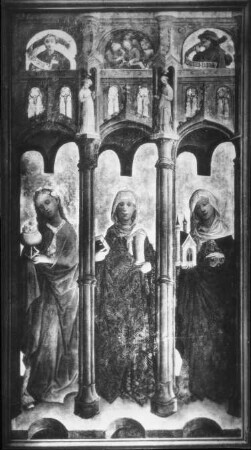 Erfurt, Barfüßerkirche, Hauptaltar, rechter Außenflügel: Hl. Dorothea, Hl. Magdalena, Hl. Hedwig; Wispach, Michael