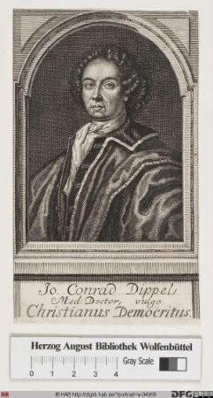 Bildnis Johann Conrad Dippel (Ps. Christianus Democritus)