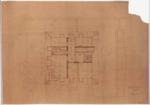 Dienstwohnung des Reichsaußenministers Joachim von Ribbentrop, Berlin-Mitte Umbau: Adjutantenhaus: Grundriss DG 1:50