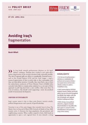 Avoiding Iraq’s fragmentation