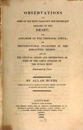 Observations on some of the most frequent and important diseases of the heart