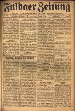 Ausgabe vom Donnerstag, den 05. August 1926.