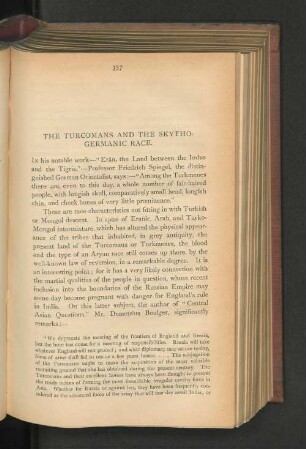 The Turcomans and the Skytho-Germanic Race.