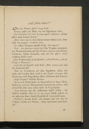 "Laß fallen Anker!"
