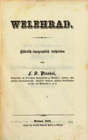 Welehrad : historisch-topographisch beschrieben