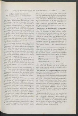 Notas e informaciones de publicaciones científicas