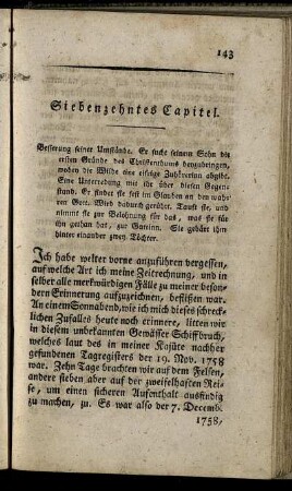 Siebenzehntes Capitel.