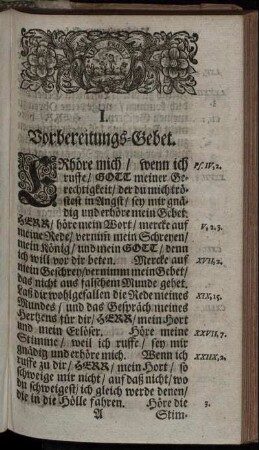 I. Vorbereitungs- Gebet. - VII. Gebet um Rettung von Feinden und Verfolgern.