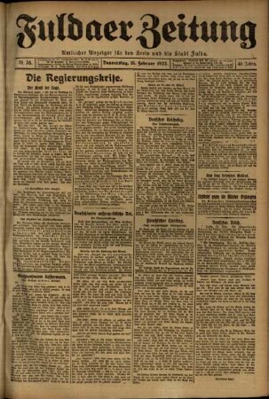 Ausgabe vom Donnerstag, den 16. Februar 1922.