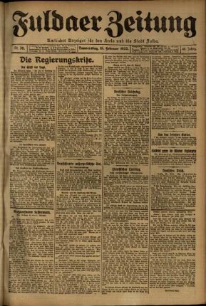 Ausgabe vom Donnerstag, den 16. Februar 1922.