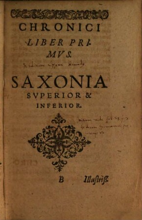 Davidis Chytraei Chronicon Saxoniae & vicini orbis Arctoi, 1. Ab anno Christi 1500. usq[ue] ad 1524 : Cum Indice