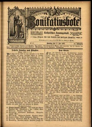 Erste Ausgabe vom Sonntag, den 18. Juli 1897.
