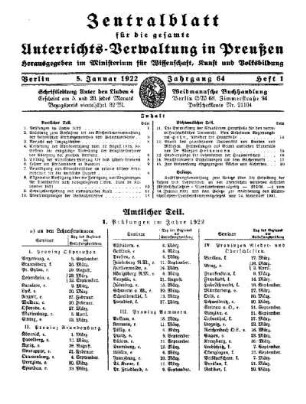 Prüfungen im Jahre 1922 : [Amtlicher Teil]