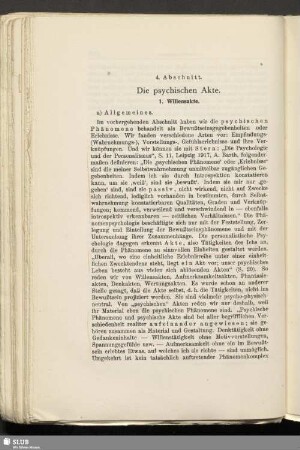 4. Abschnitt. Die psychischen Akte