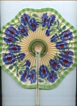 Papierfächer, Kornblumen