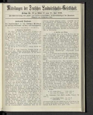 Beilage Nr. 23 zu Stück 23 vom 28. Juli 1900.
