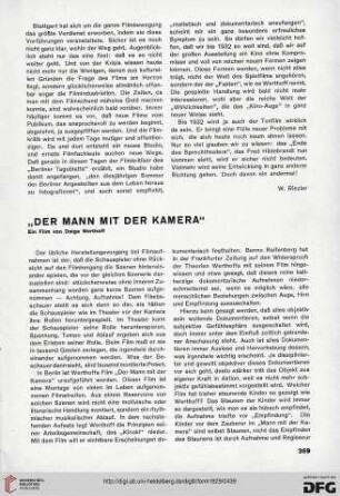 4: "Der Mann mit der Kamera" : ein Film von Dsiga Werthoff