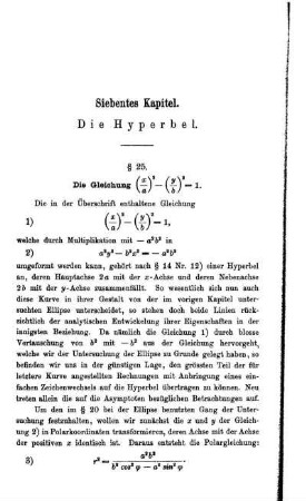 Siebentes Kapitel. Die Hyperbel.