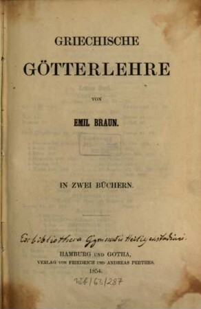 Griechische Götterlehre : in zwei Büchern