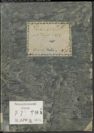 Zivilstandsregister der Munizipalität Groß Reken (T 1812). (Gemeinde: Groß Reken, Kreis Borken)