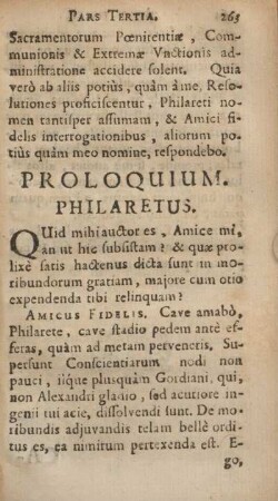 Proloquium.