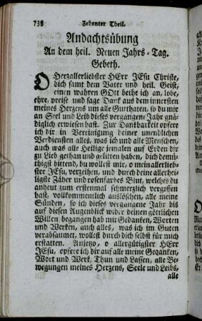 Andachtsübung An dem heil. Neuen Jahrs-Tag. - Andachtsübung Am Fest des heil. Kreuzes und sonsten oft zu gebrauchen.