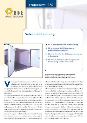 Vakuumdämmung.