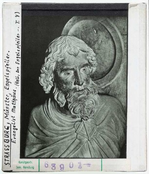Straßburg: Münster, Engelspfeiler, Evangelist Matthäus