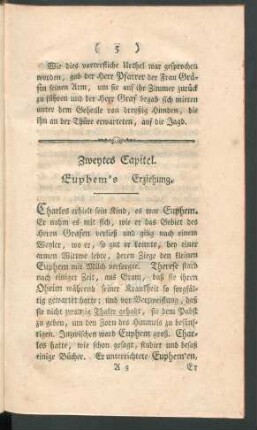 Zweytes Capitel. Euphem's Erziehung.