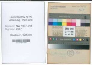 Entnazifizierung Wilhelm Koelbach , geb. 15.08.1912 (Zahnarzt)