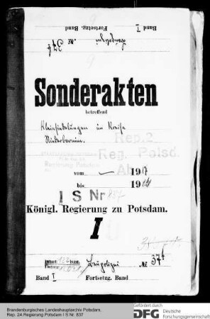 Kleinsiedlungen im Kreise Niederbarnim