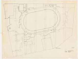 Jahnstadion mit Umgebung, Marl: Lageplan/Höhenplan 1:333,3