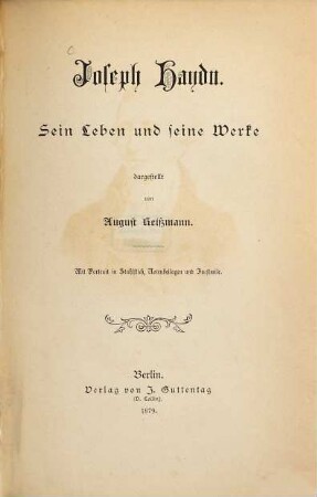 Joseph Haydn : sein Leben und seine Werke