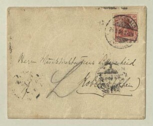 Brief von Engelbert Humperdinck an Franz Litterscheid